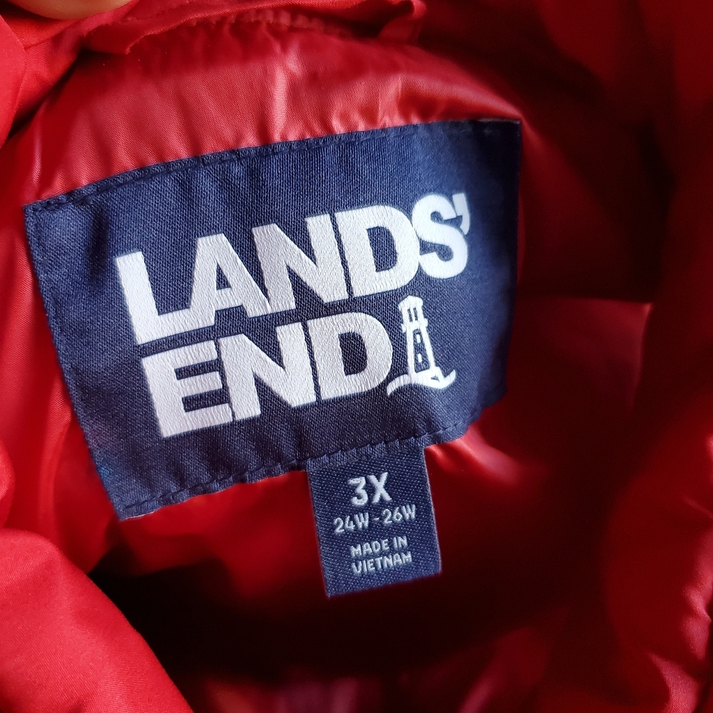 Lands' End Red Quilted Puffer Vest - Women's - Picture 7 of 11